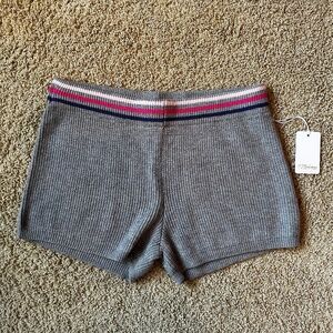 NWT PJ Salvage gray knitted pajama shorts (Large)